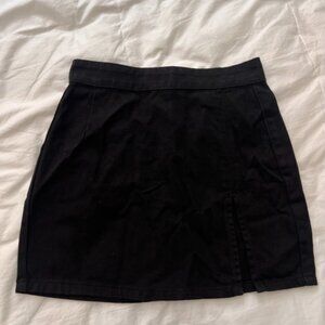 Princess Polly Black Denim Mini Skirt